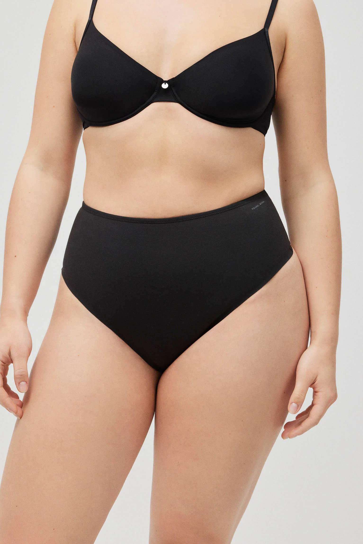 Perizoma riduttore addominale nero a media compressione - immagine 3