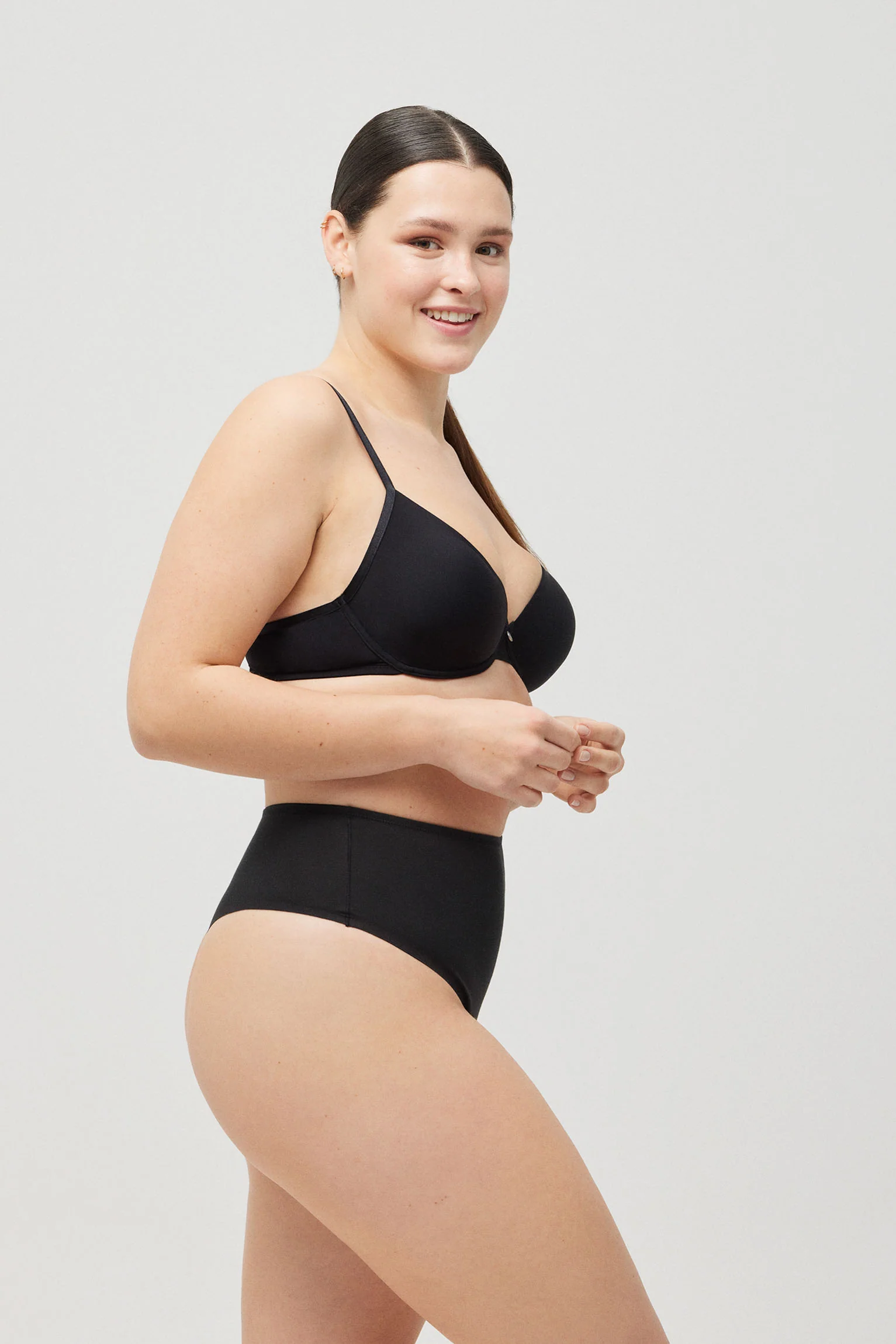 Perizoma riduttore addominale nero a media compressione - immagine 4