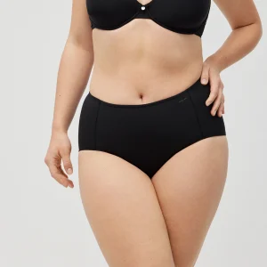 Mutandine riducenti in cotone nero a media compressione