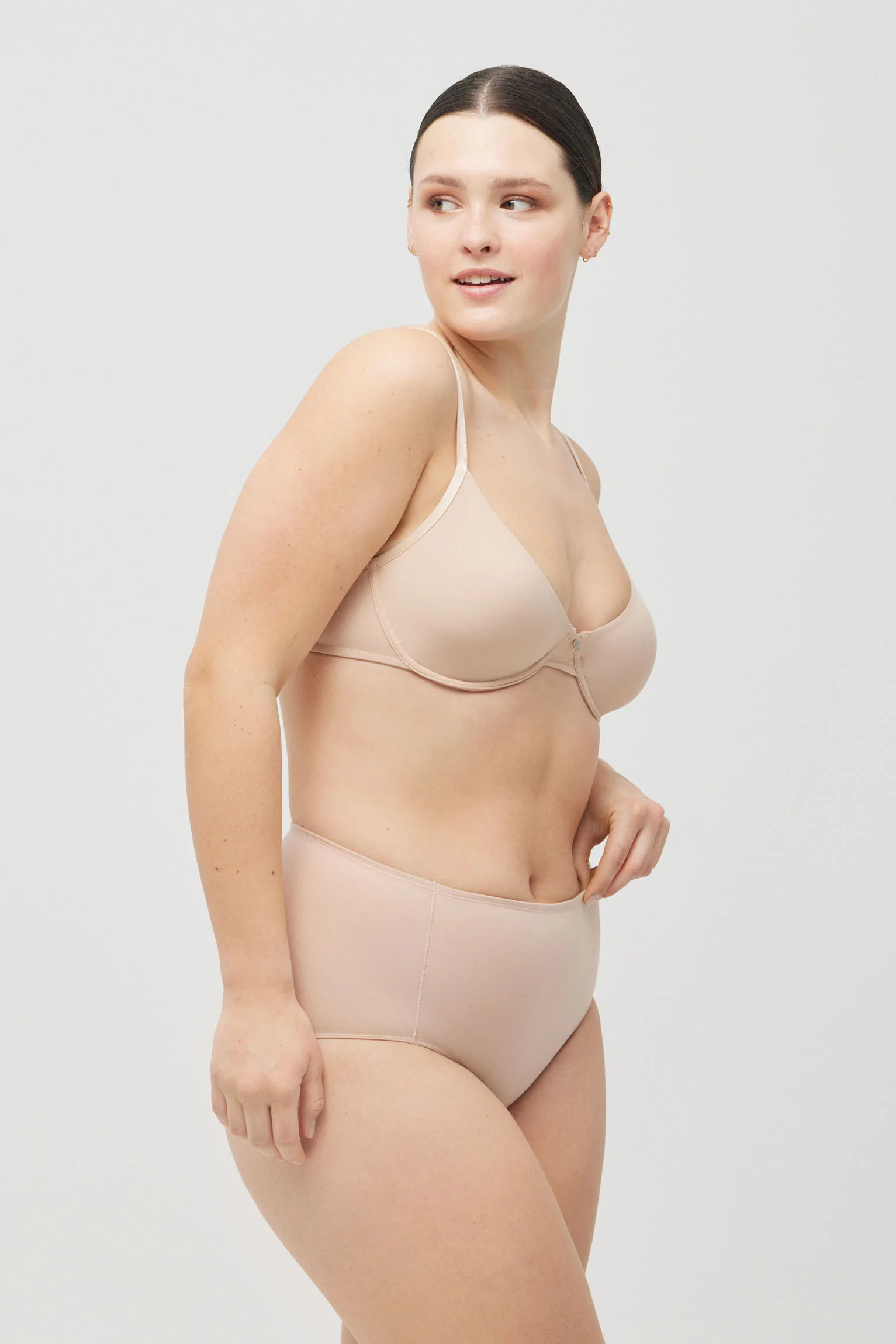 Mutandina riducente in cotone a media compressione color carne - immagine 4