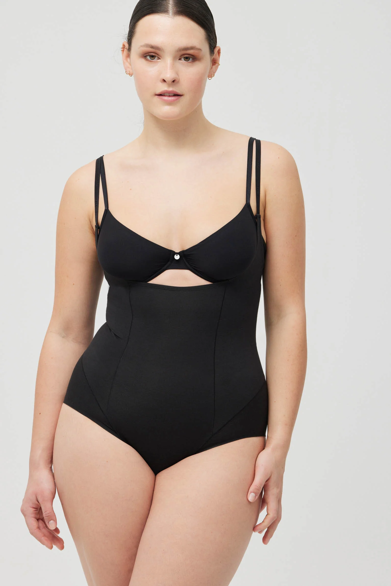 Body-up snellente in cotone nero