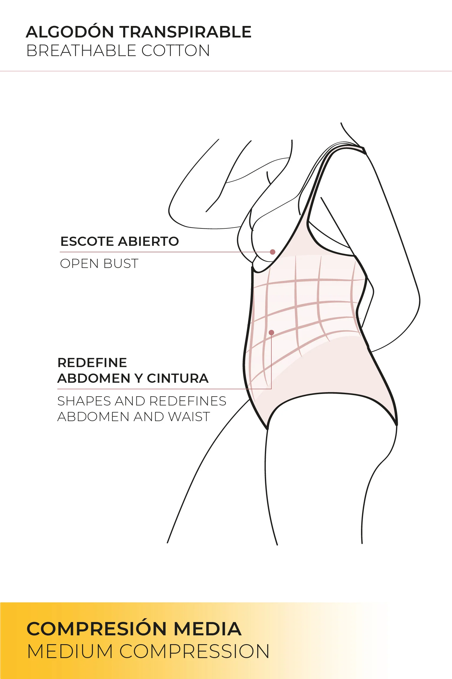 Body-up snellente in cotone nero - immagine 4