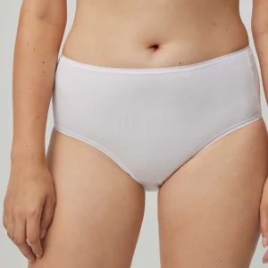 Confezione da 2 mutandine bianche basic a vita alta