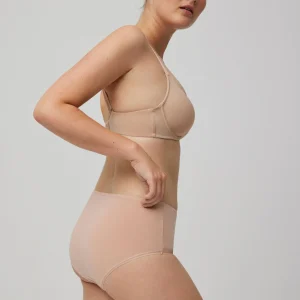 Confezione da 2 mutandine basic alte color nudo