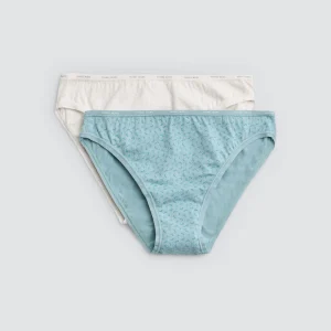 Confezione da 2 mini slip in morbido cotone stampato