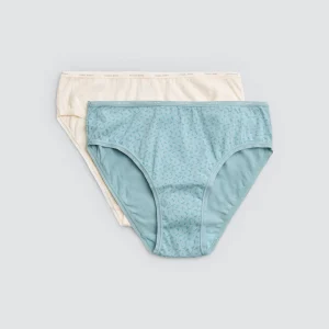 Confezione da 2 mutandine midi in morbido cotone stampato