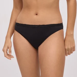 Mini slip con dettagli in pizzo nero