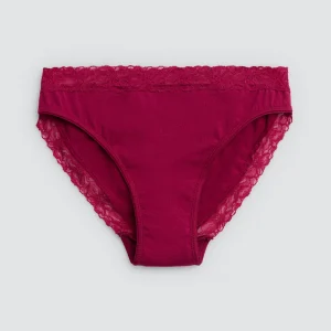 Mini slip con dettagli in pizzo granato