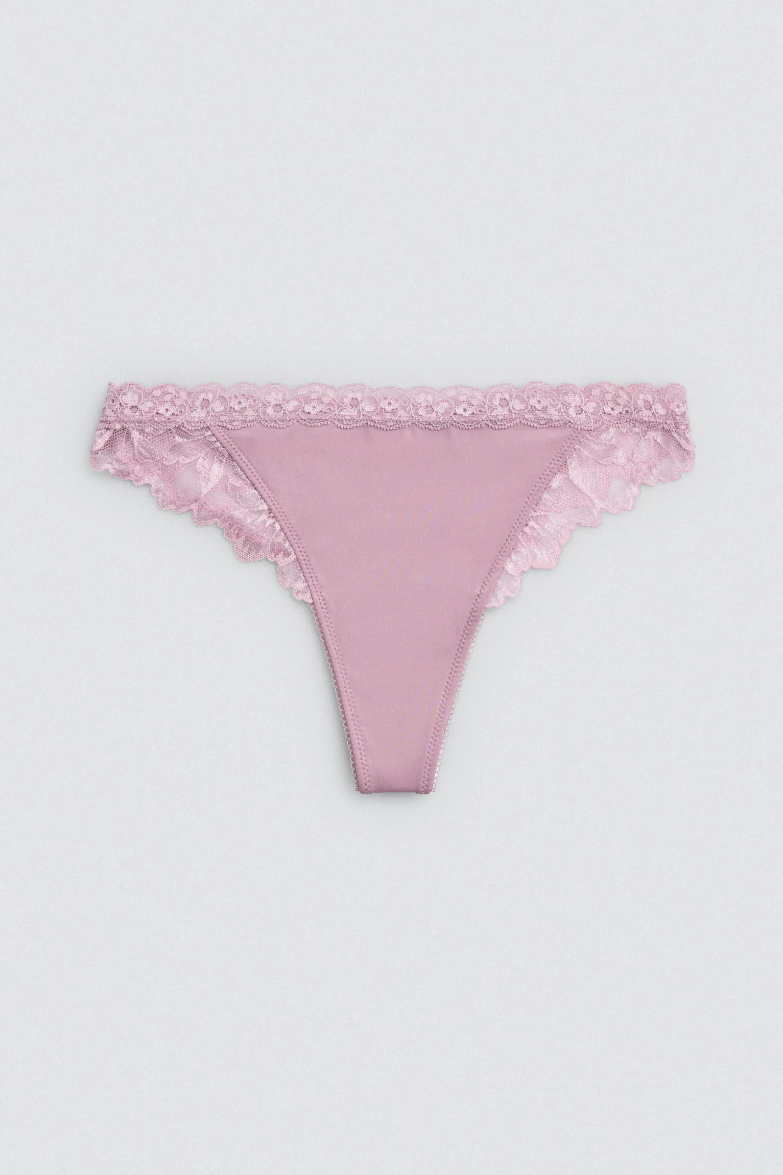 Perizoma elastico con pizzo lilla - immagine 5
