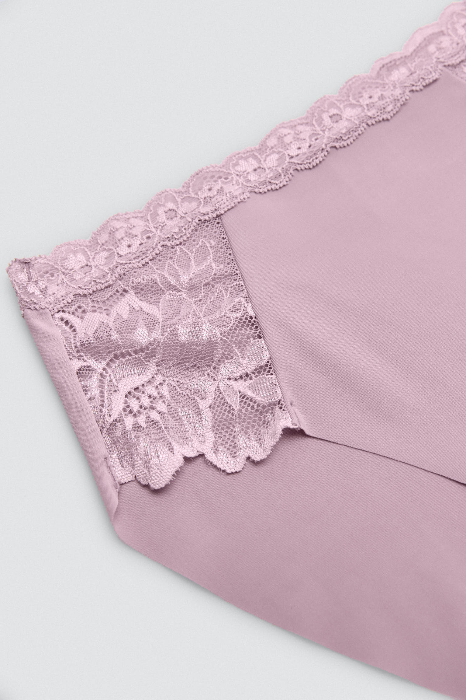 Slip midi elastico con pizzo lilla - immagine 7