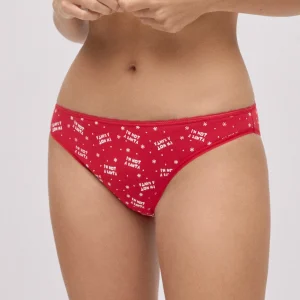 Mini slip da donna con stampa natalizia