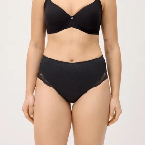 Slip contenitivo a vita alta con pizzo nero