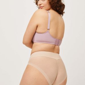 Mutandina riducente in tessuto tulle a media compressione color carne