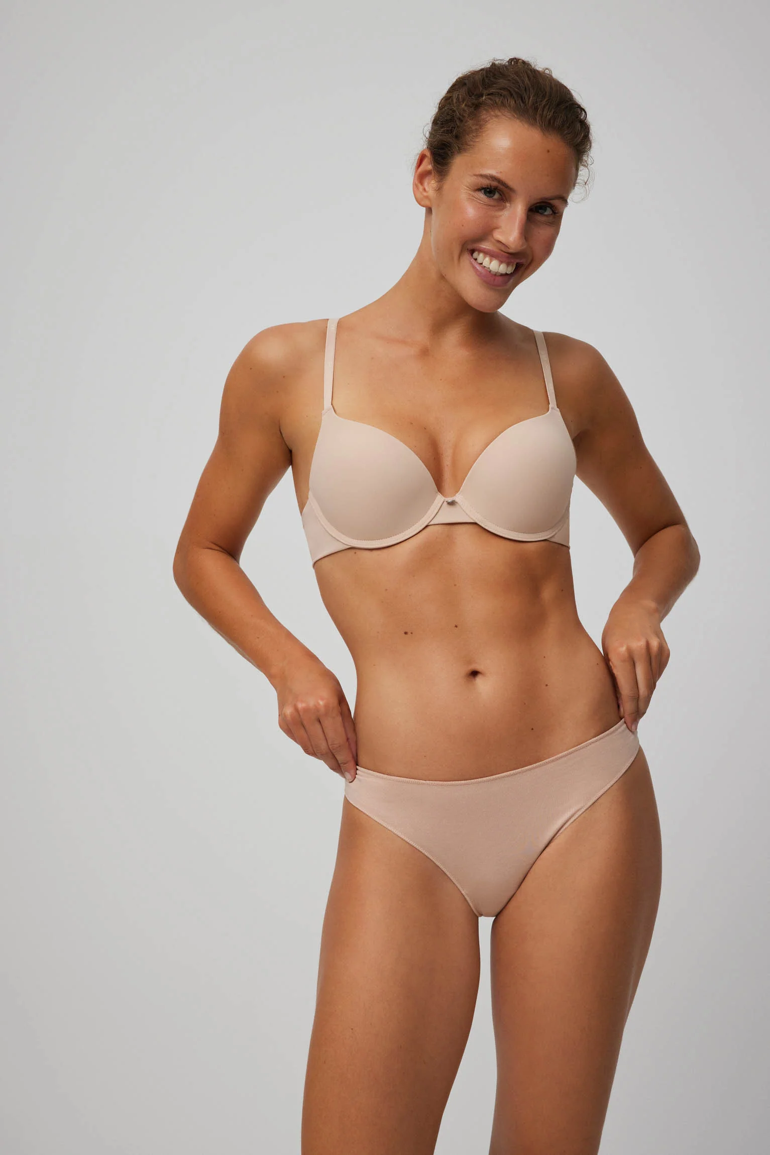 Brasiliana in cotone color carne - immagine 3