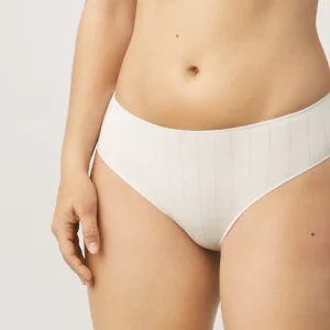 Mutandina midi bianca a coste