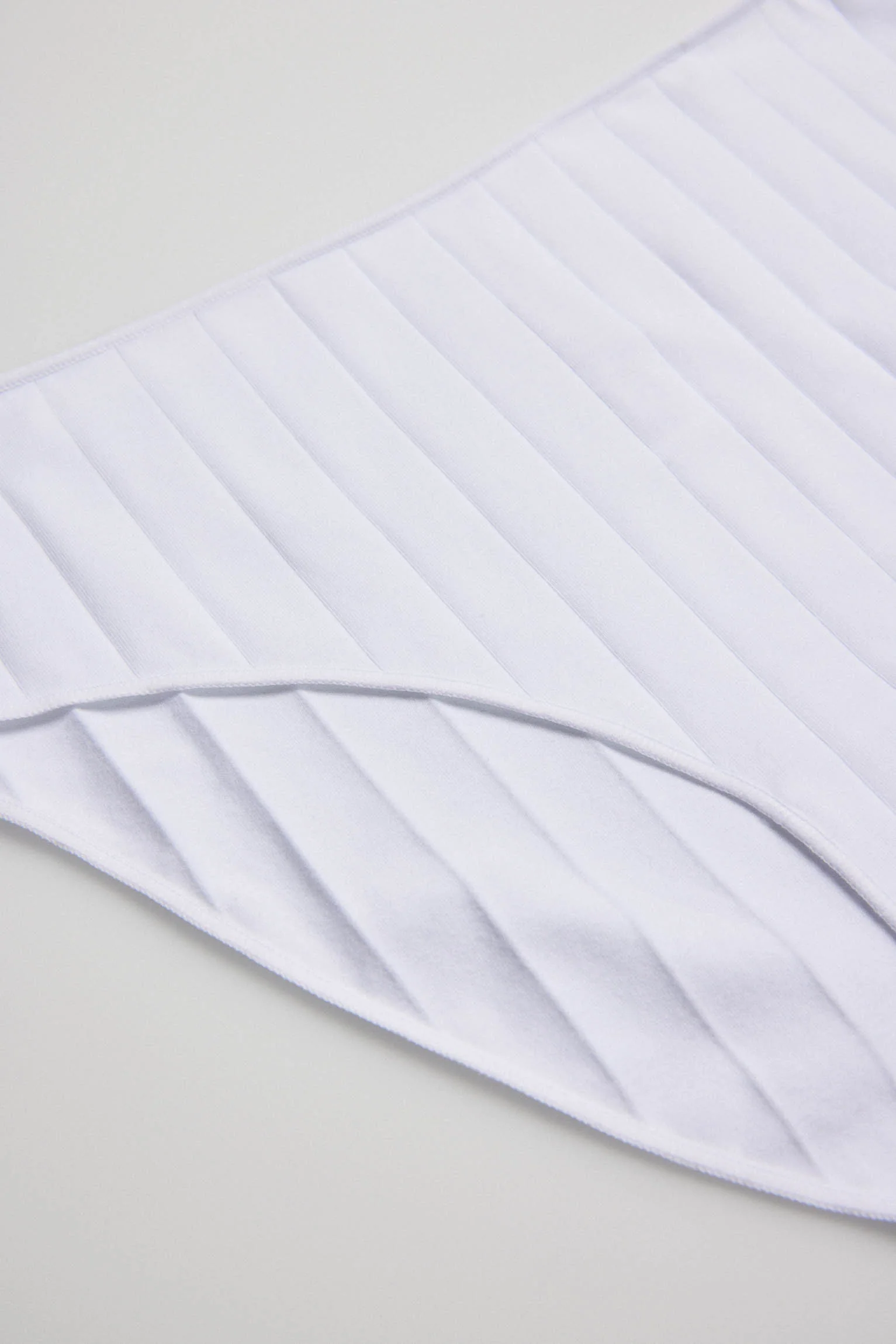 Mutandina midi bianca a coste - immagine 5