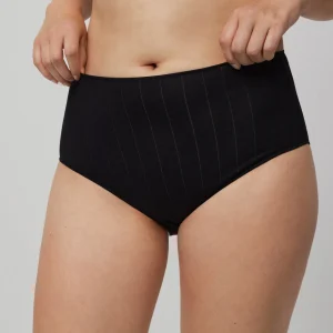 Mutandina alta nera a coste