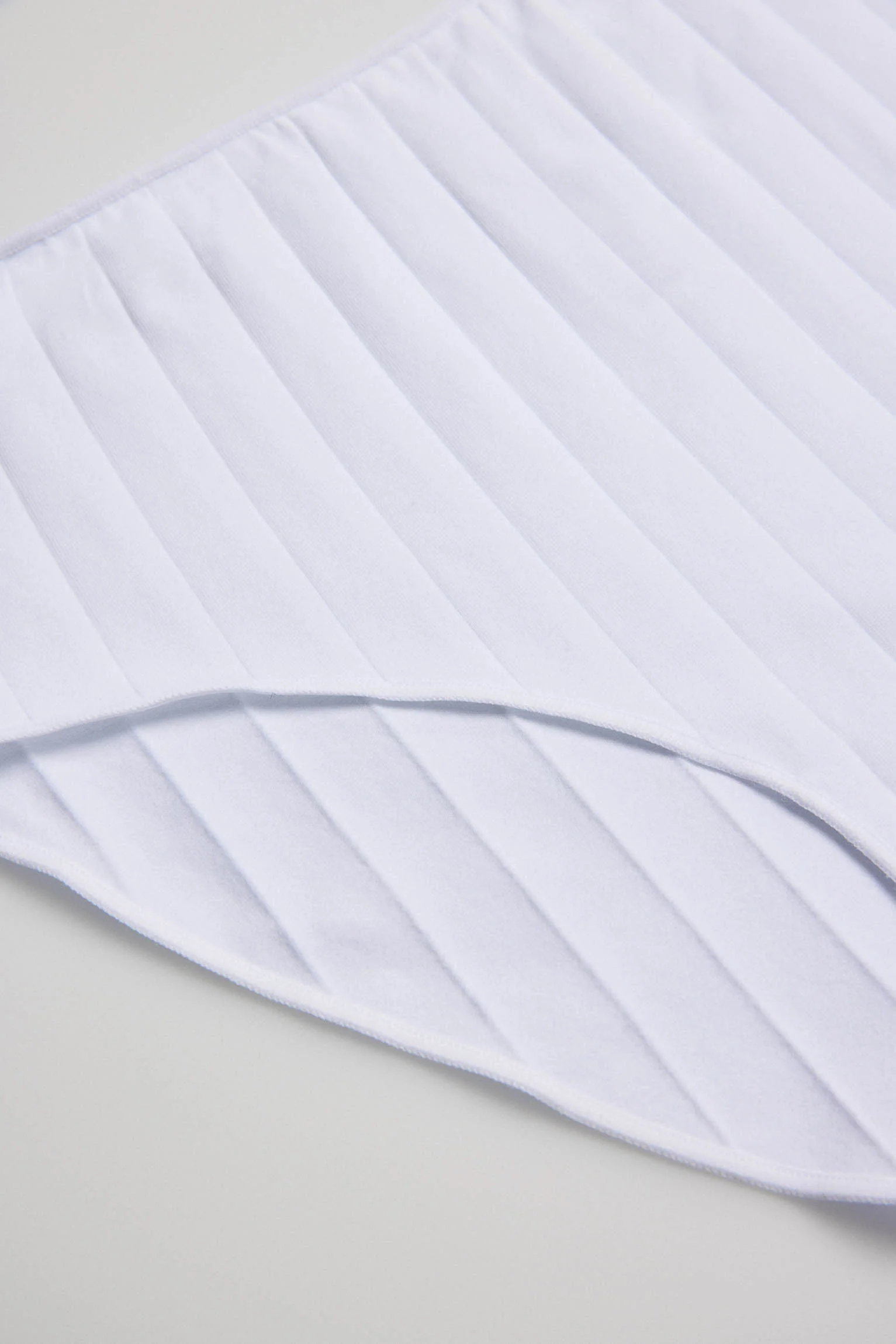 Mutandina alta bianca a coste - immagine 5