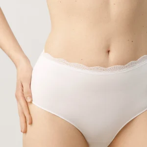 Slip alto in cotone bianco
