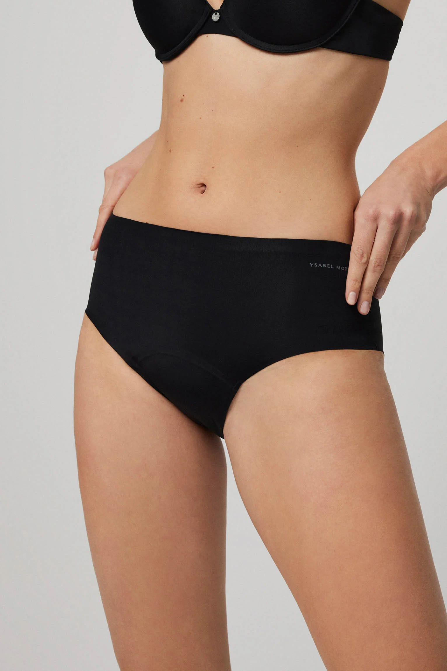 Mutandina assorbente anticaduta nera