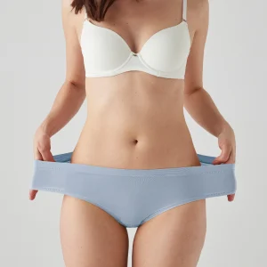 Slip midi blu con finitura invisibile