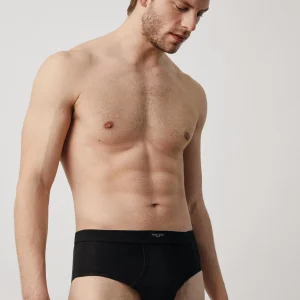 Slip nero con apertura