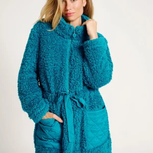 Abito con bordi in pelle di pecora e tasche trapuntate | MUYDEMI