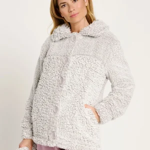 Abito in montone grigio con bottoni | MUYDEMI