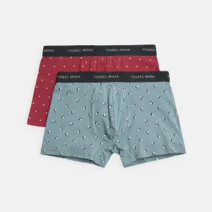 Confezione da 2 boxer con stampa di animali domestici