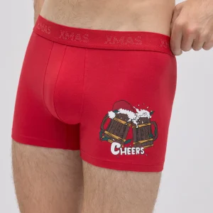 Boxer da uomo con stampa natalizia