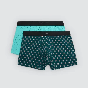 Confezione da 2 boxer con stampe assortite: roulotte e palma