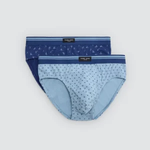 Confezione da 2 slip stampati in stile nautico