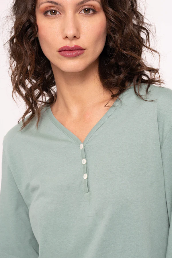 Pigiama lungo da donna stampato | MUYDEMI - immagine 4