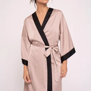 Vestaglia di raso rosa | MUYDEMI