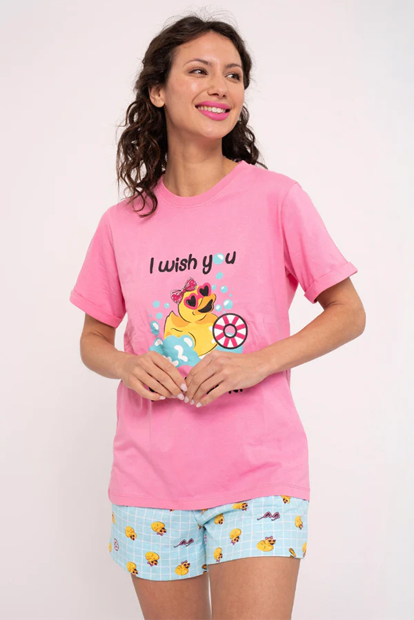 Pigiama corto da donna in cotone Good Duck | MUYDEMI - immagine 2