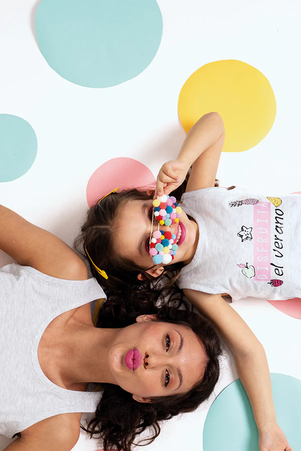 Pigiama donna con spalline in cotone stampa Frutta | MUYDEMI - immagine 5