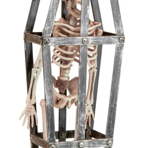 Gabbia con Scheletro per Decorazione di Halloween