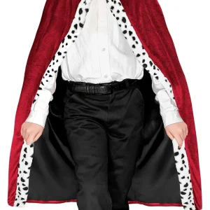 Mantello di Re Granata con Bordo di Dalmata per Bambino