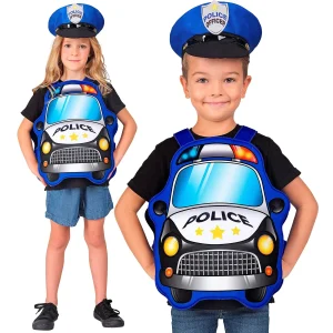 Costume da Poliziotto con Macchina della Polizia per Bambini