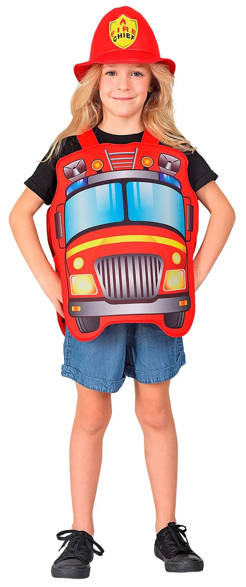 Costume da Pompiere con Camion Antincendio Bambino - immagine 4