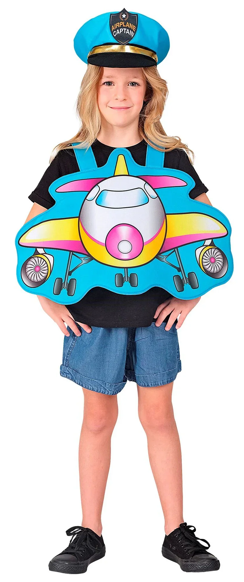 Costume da Pilota con Aereo Commerciale Bambino - immagine 4