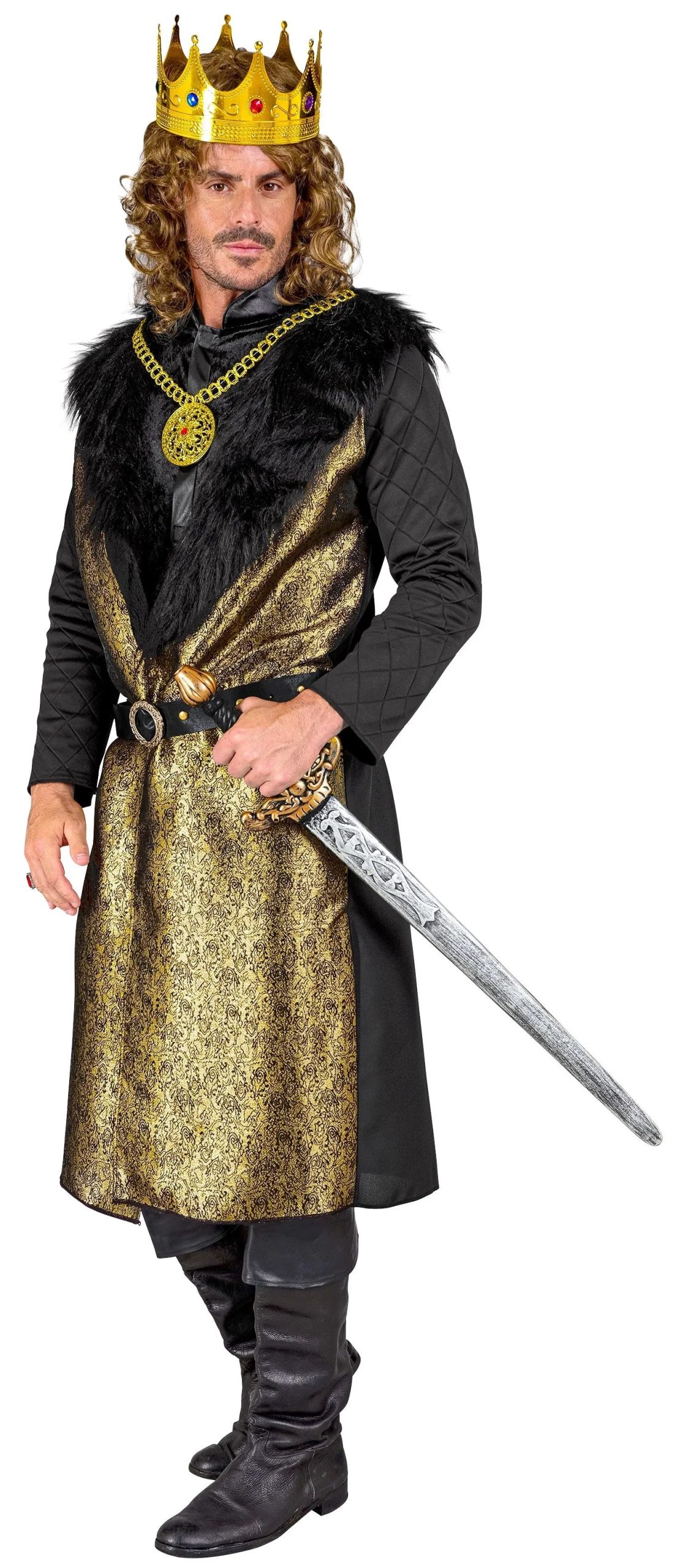 Costume da Re Medievale con Medaglione per Uomo