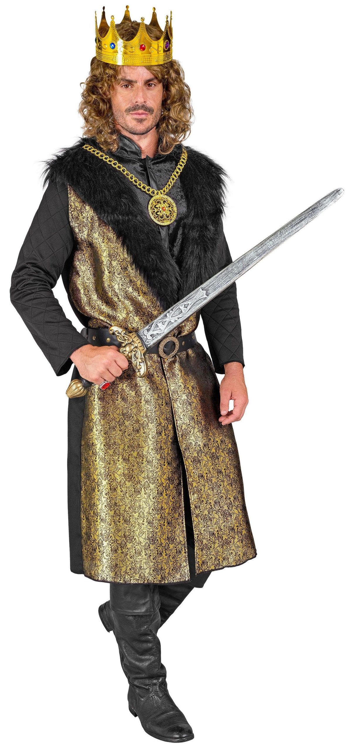 Costume da Re Medievale con Medaglione per Uomo - immagine 5