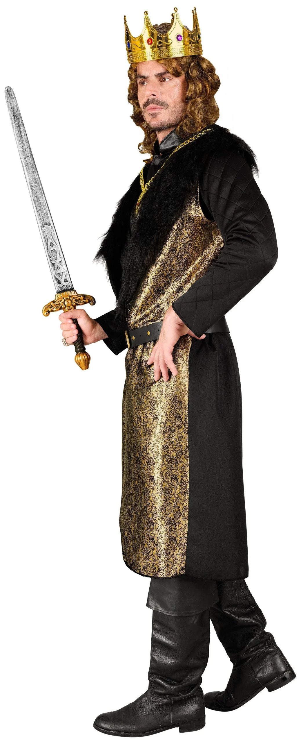 Costume da Re Medievale con Medaglione per Uomo - immagine 4