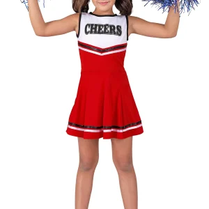 Costume da Cheerleader Rosso e Bianco per Bambina