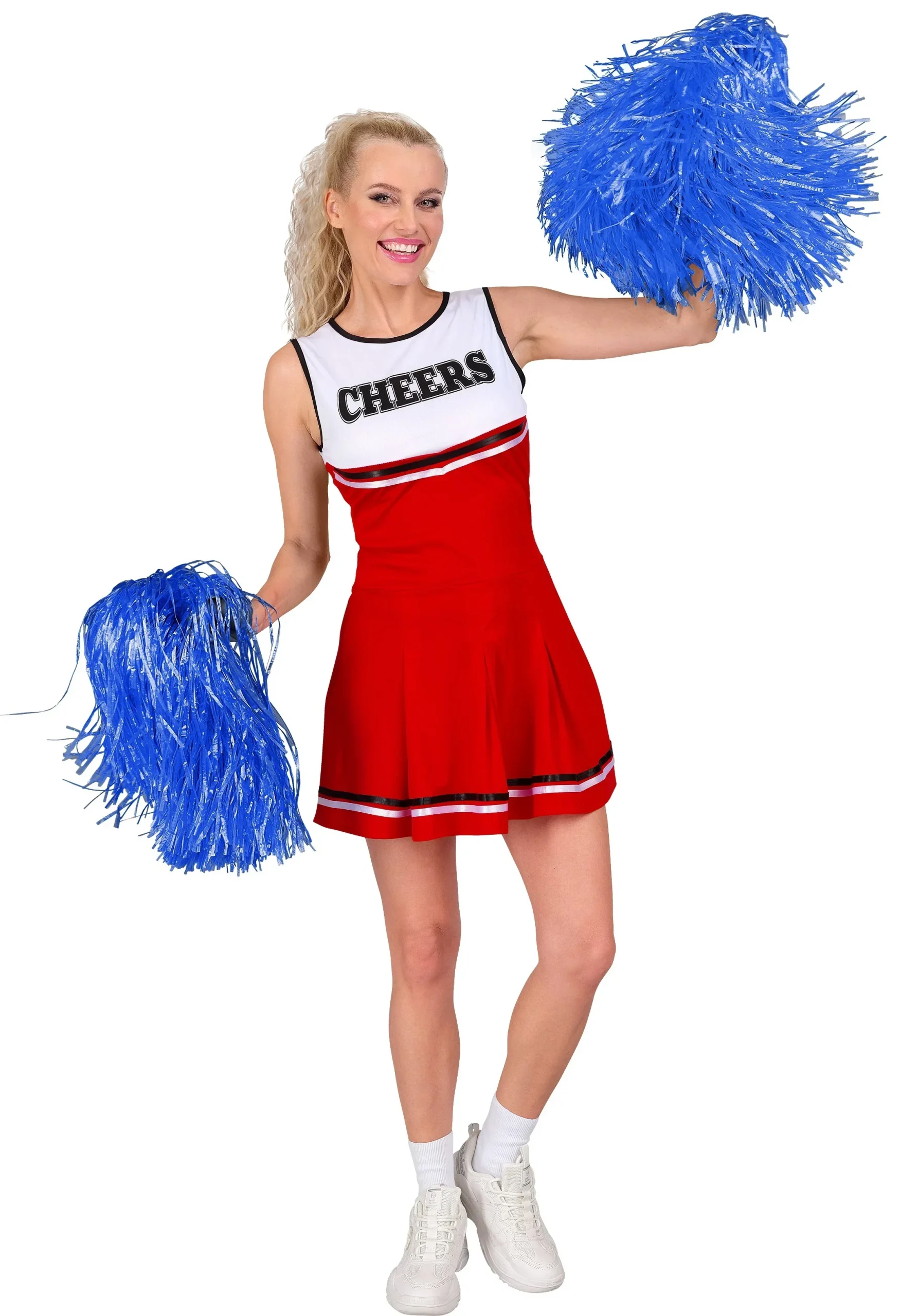 Costume da Cheerleader Rosso e Bianco per Donna - immagine 5
