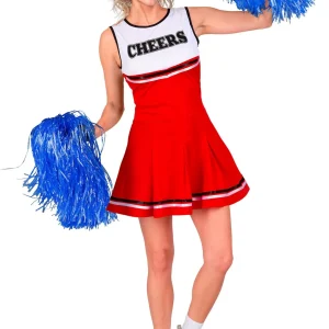 Costume da Cheerleader Rosso e Bianco per Donna