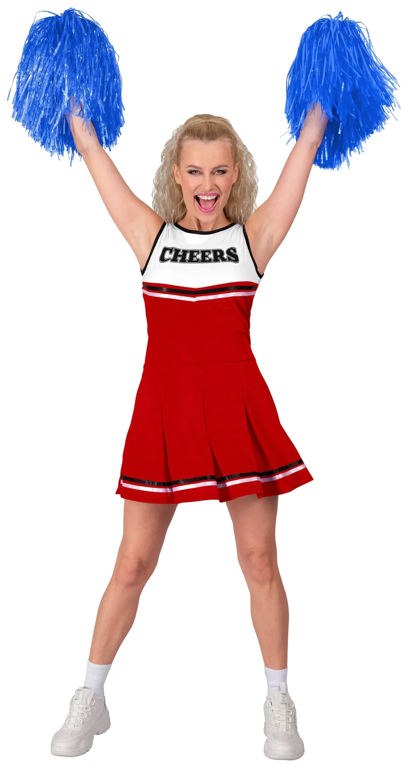 Costume da Cheerleader Rosso e Bianco per Donna - immagine 6