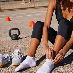 Confezione da 3 calzini sportivi corti bianchi traspiranti