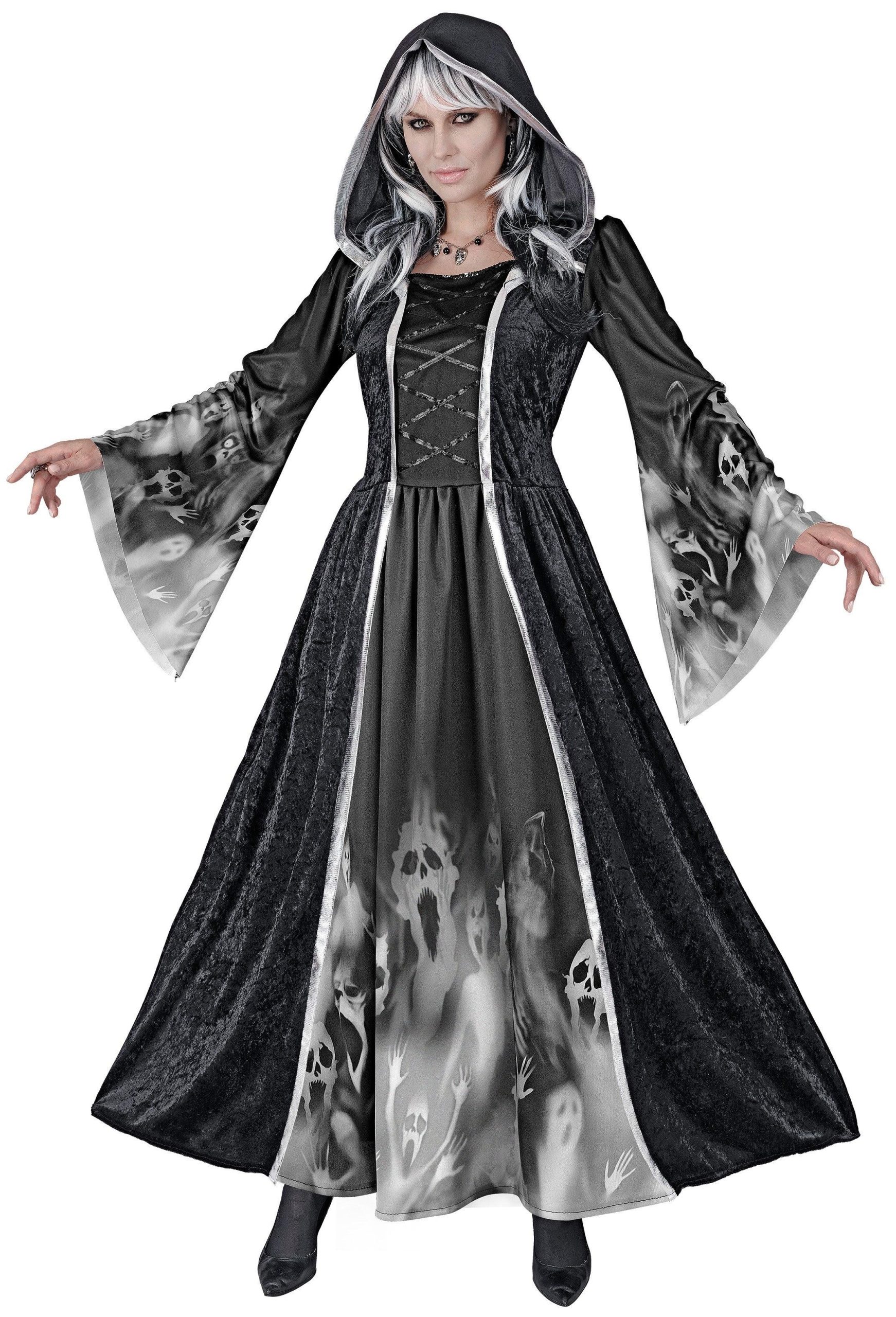 Costume da Strega Negromante con Cappuccio per Donna